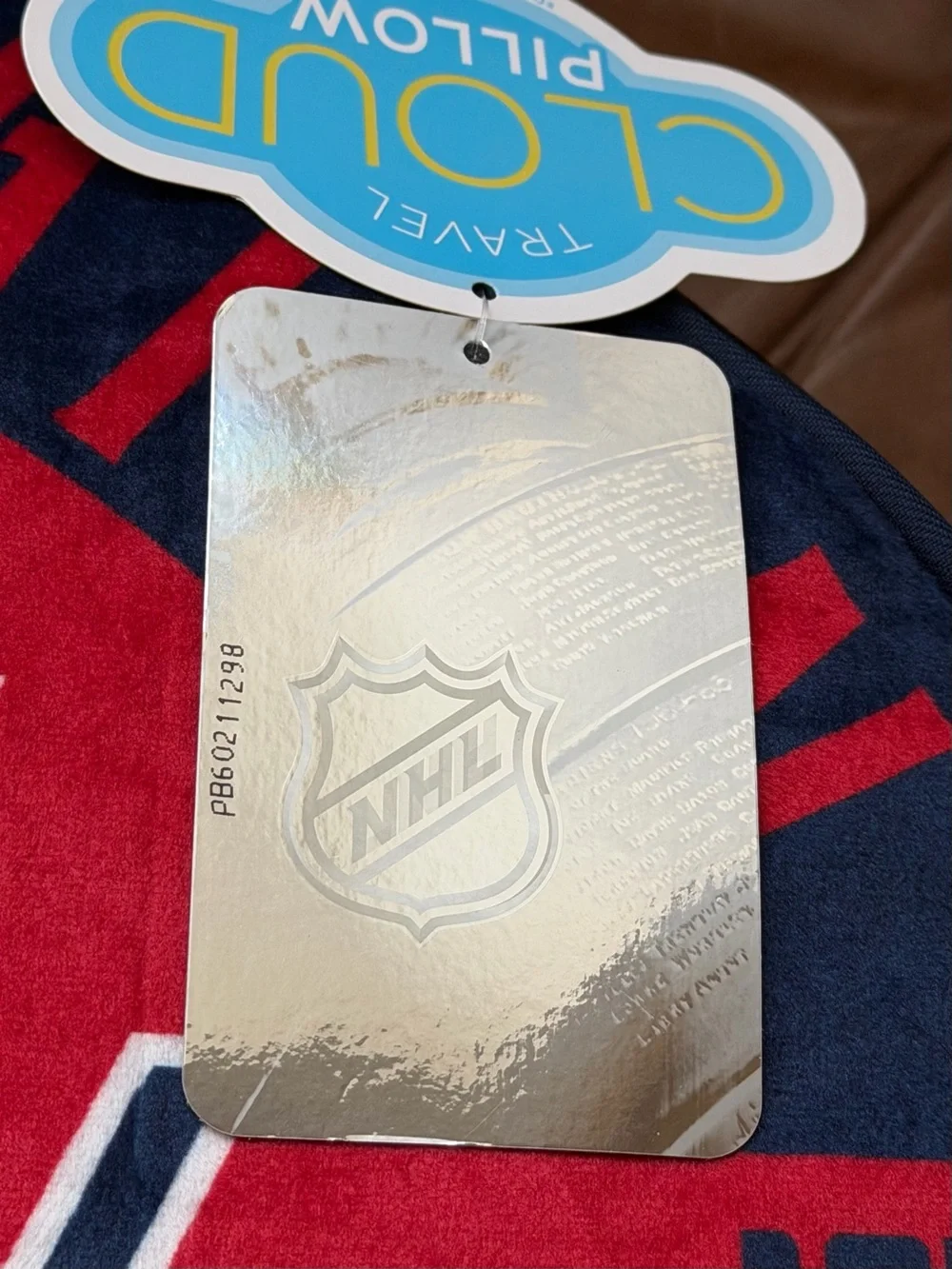 NWT NHL Washington Capitals Puck Travel Cloud Pillow